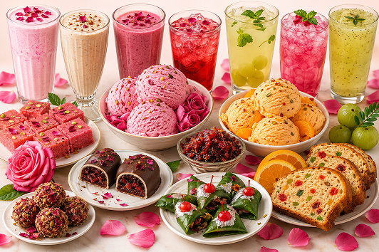 Diverse food products with Tulsi Gulkand
