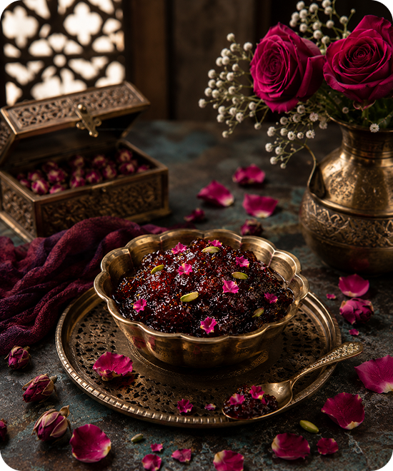 Traditional Gulkand with roses